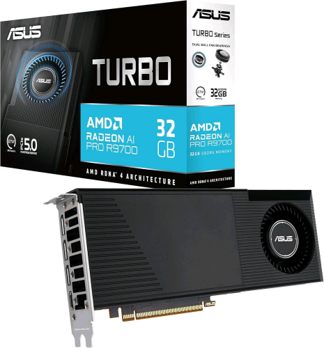 ASUS TURBO -AI-PRO-R9700-32G AMD RADEON AI PRO R9700 32GB GDDR6 PCIe 5.0